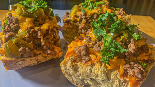 Spicy Ground Beef And Cheddar Cheese Toast Recipe