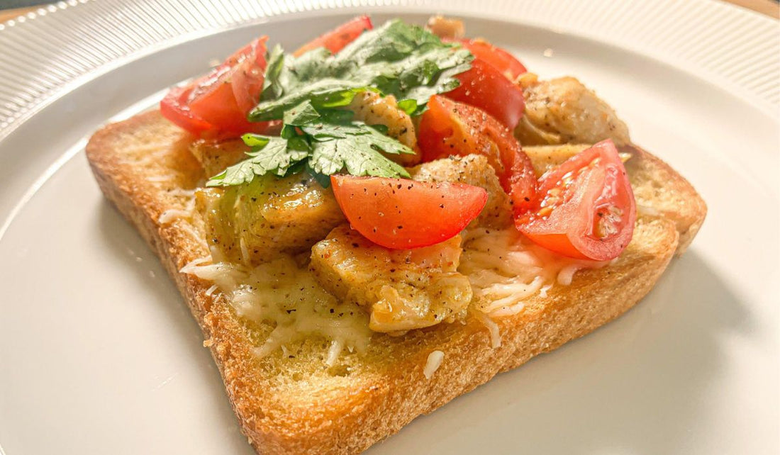 chicken cheese tomato toast