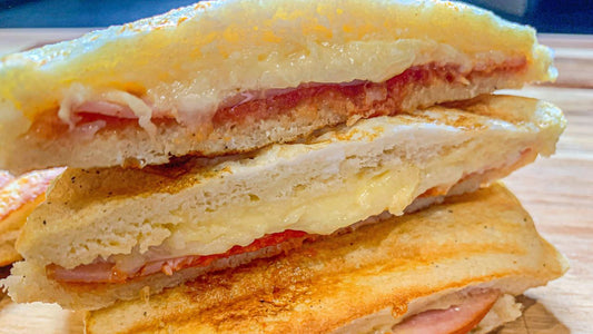 Ham And Cheese Sandwiches Baked In A Sandwich Toaster Recipe