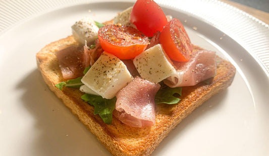 ham mozzarella tomato toast