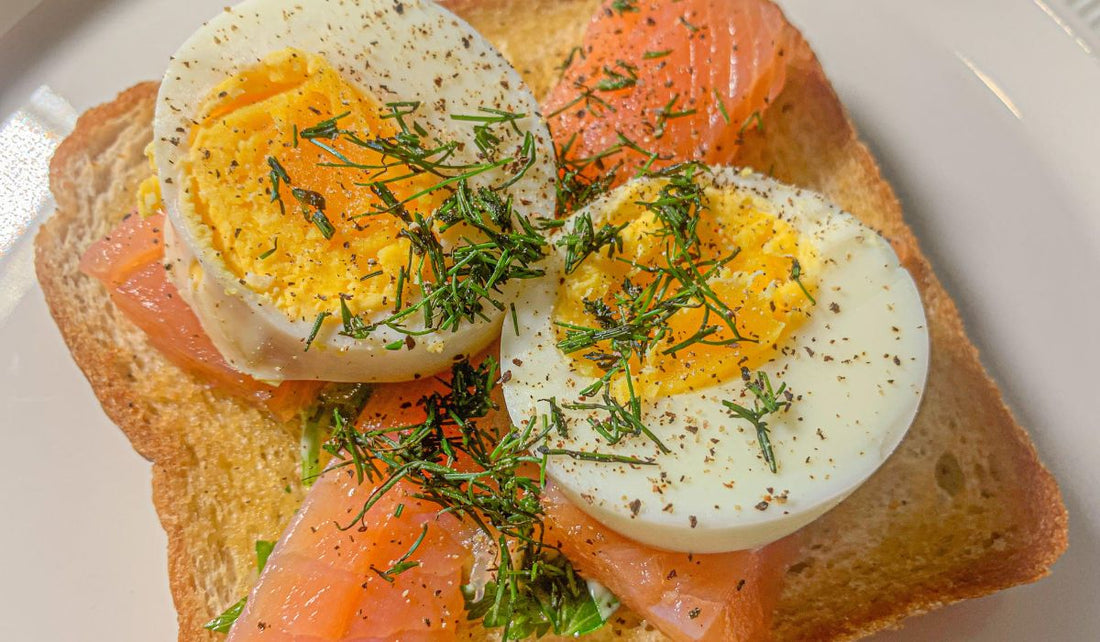 salmon egg toast