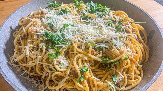 Traditional ground beef pasta recipe
