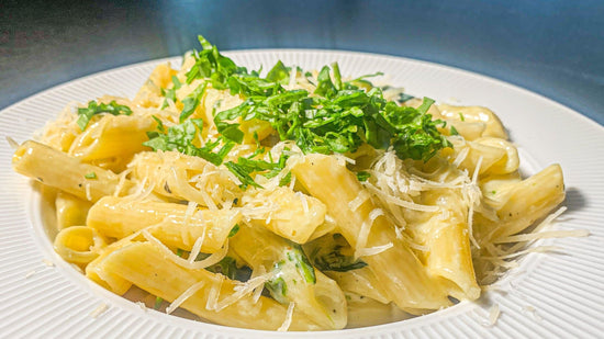 Pasta in Creamy Garlic Sauce Recipe